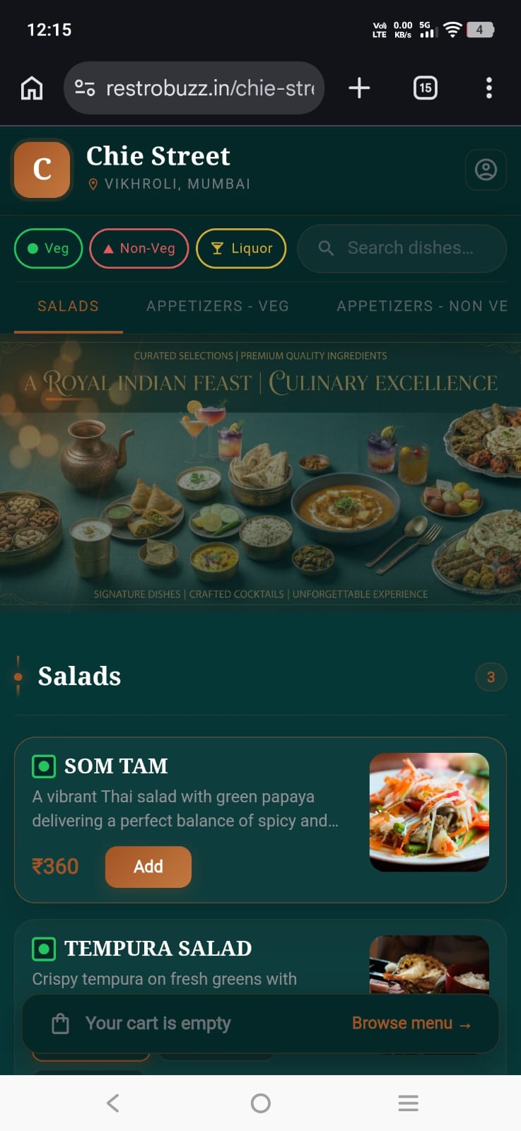 Browse the menu
